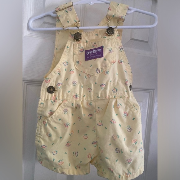 Vintage Oshkosh B’Gosh Floral Shortalls - Picture 1 of 10